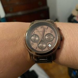 Chocolate Michael Kors chronograph watch